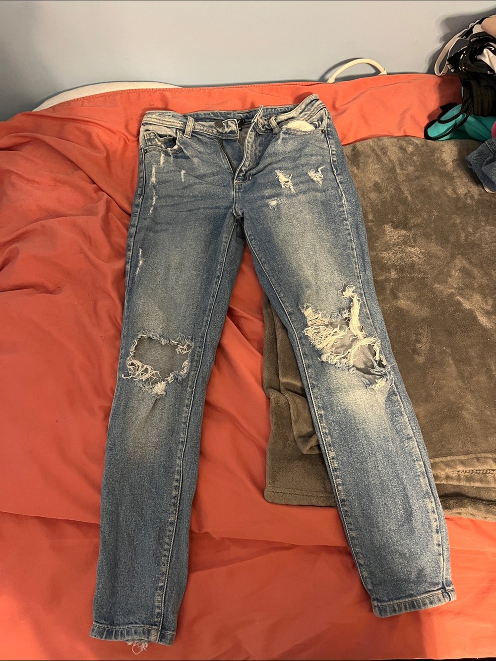 Windsor Light Blue Distressed Skinny Jeans